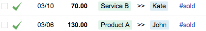 Recording sales transactions to customer receivable accounts