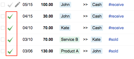 Checking the receivable balance to track payment status