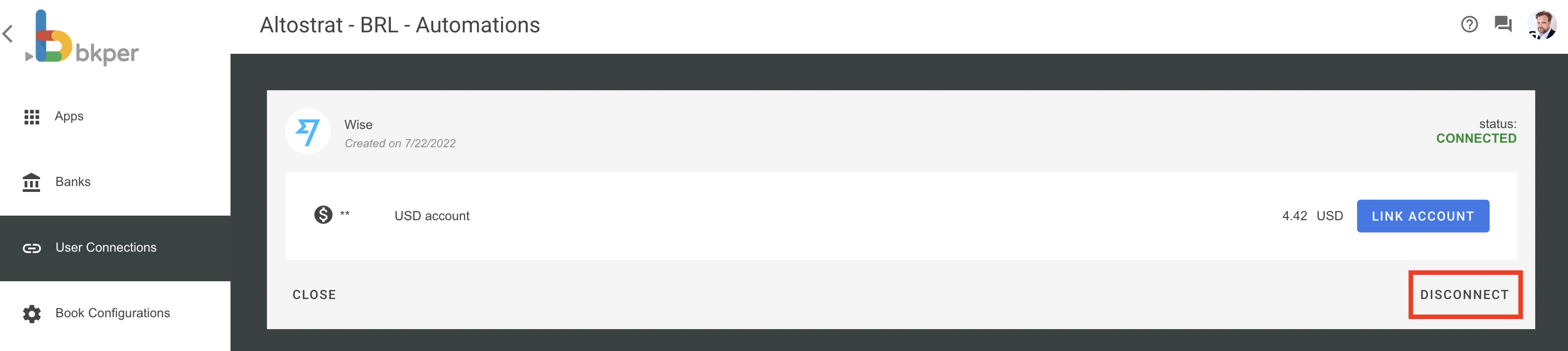 Disconnecting an automation to revoke authorization