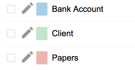 Bkper accounts list showing Bank Account, Client (incoming), and Papers (outgoing)