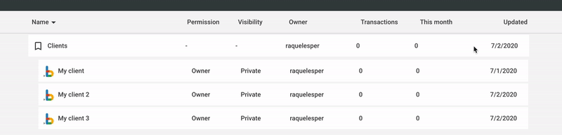 Animated walkthrough of deleting a collection in Bkper