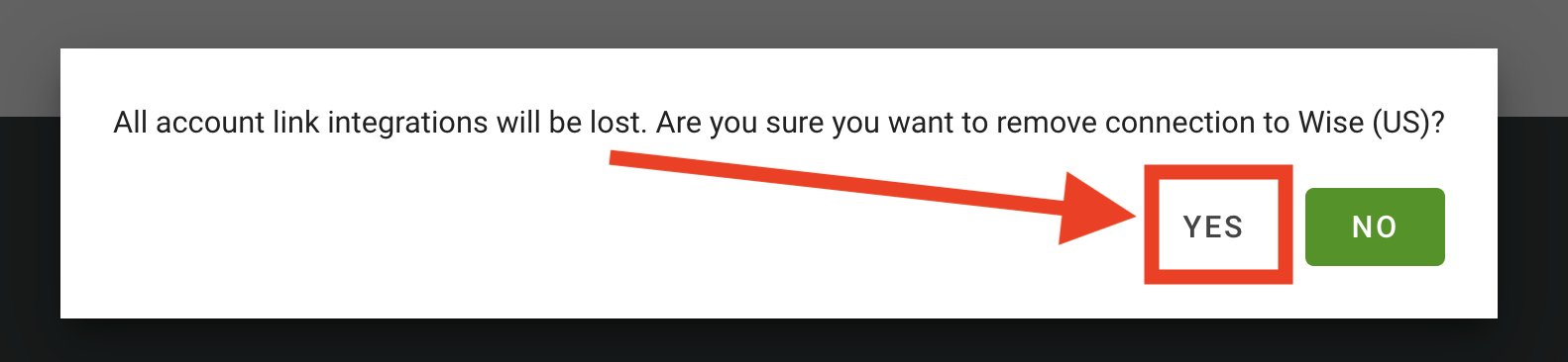 Confirming the disconnection