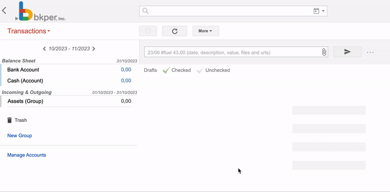 Animated walkthrough of adding Accounts to a Group via the Chart of Accounts
