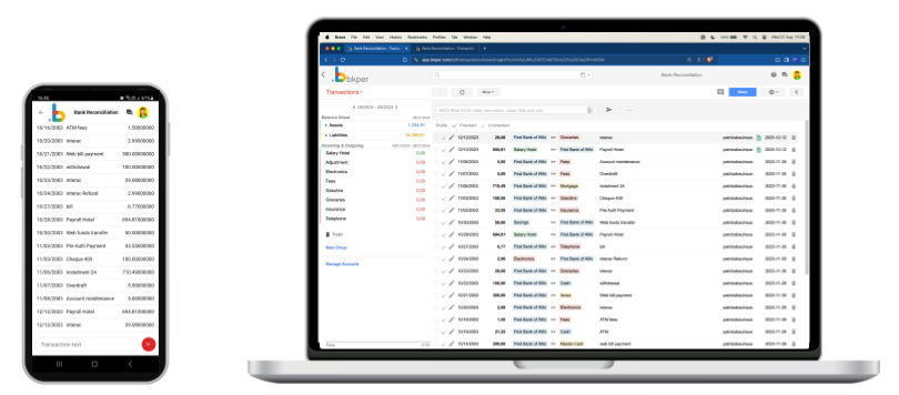 Bkper Mobile Web App on a smartphone
