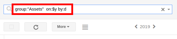 Typing a query in the Bkper search box